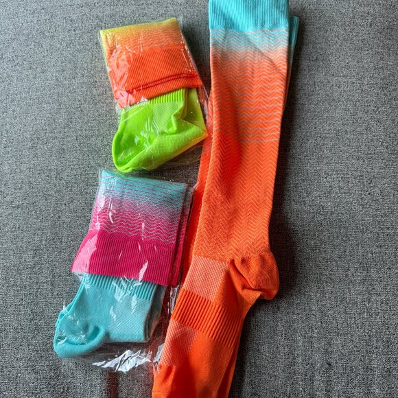 3 Pairs Compression Socks for Women & Men Circulation-Support Knee High Socks - Picture 1 of 4